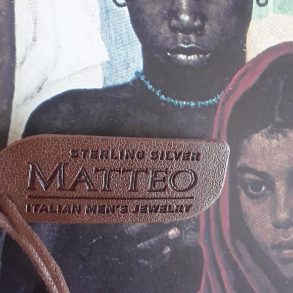 Matteos Gold Plated Sterling Silver Tag 